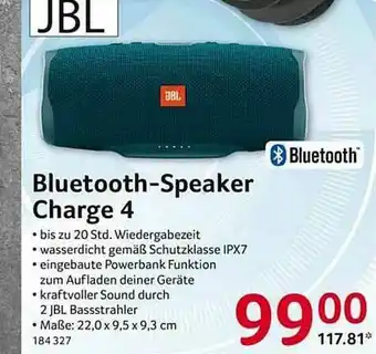 Selgros Bluetooth-speaker Charge 4 Jbl Angebot