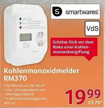 Selgros Kohlenmonoxidmelder Rm370 Angebot