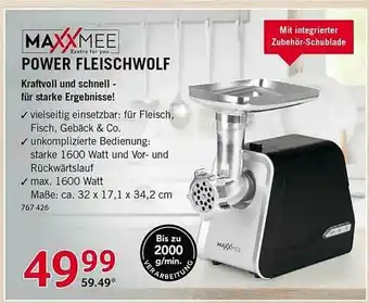 Selgros Maxxmee Power Fleischwolf Angebot