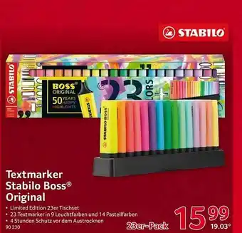 Selgros Textmarker Stabilo Boss Original Angebot