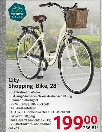 Selgros City-shopping-bike 28 Angebot