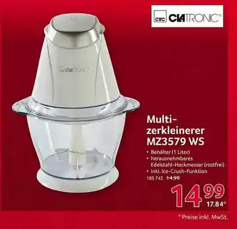 Selgros Multi-zerkleinerer Mz3579 Ws Clatronic Angebot