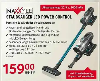 Selgros Maxxmee Staubsauger Led Power Control Angebot