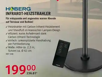 Selgros Hoberg Infrarot-heizstrahler Angebot