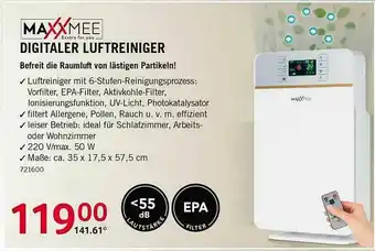 Selgros Maxxmee Digitaler Luftreiniger Angebot