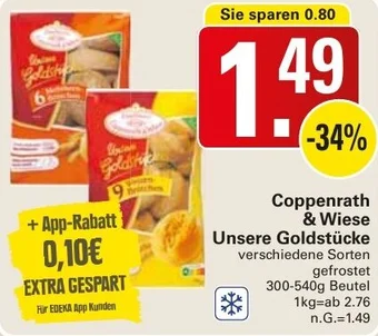 WEZ Coppenrath & Wiese Unsere Goldstücke 300-540g Beutel Angebot