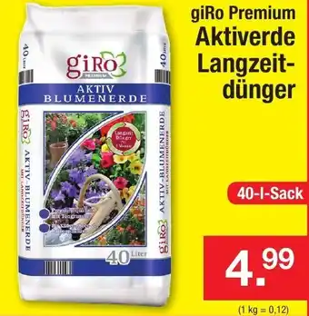 Zimmermann Giro Premium Aktiverde Langzeitdünger 40L Angebot