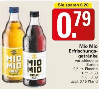 WEZ Mio Mio Erfrischungsgetränke 0,5Ltr. Flasche Angebot