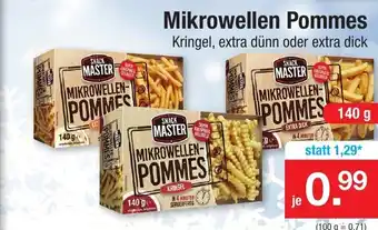 Zimmermann Mikrowellen Pommes 140g Angebot