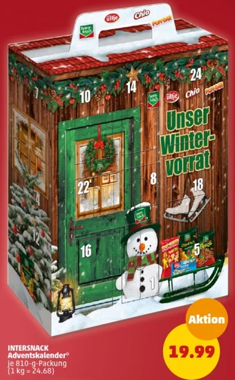 PENNY INTERSNACK Adventskalender 810 g Packung Angebot