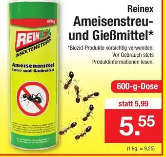 Zimmermann Reinex Ameisenstreu und Gießmittel 600g Angebot