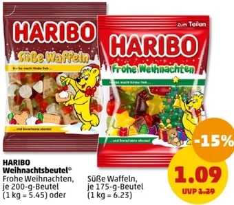 PENNY HARIBO Weihnachtsbeutel 200/175 g Beutel Angebot