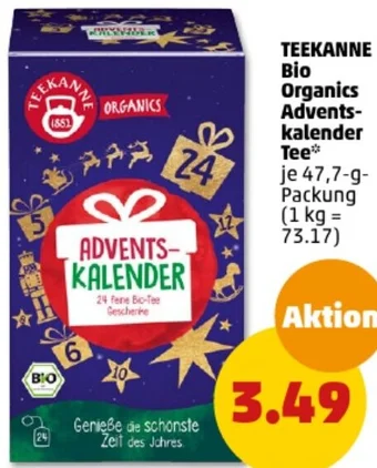 PENNY TEEKANNE Bio Organics Adventskalender 47,7 g Packung Angebot