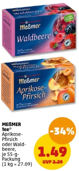 PENNY Meßmer Tee 55 g Packung Angebot