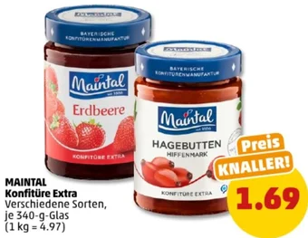 PENNY MAINTAL Konfitüre Extra 340 g Glas Angebot