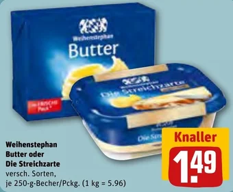 REWE Weihenstephan Butter oder Die Streichzarte 250 g Angebot