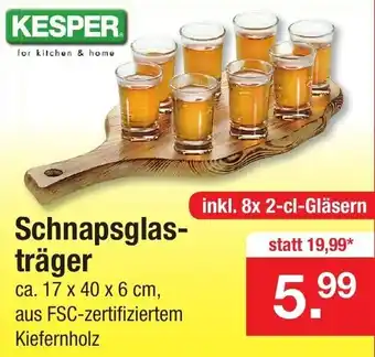 Zimmermann Kesper Schnapsglasträger Angebot