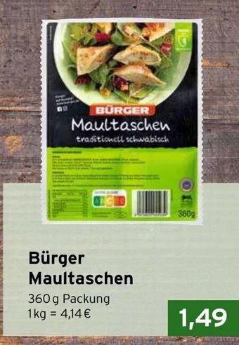 CAP Markt Bürger Maultaschen 360 g Angebot