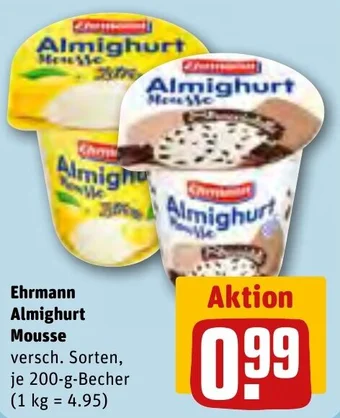 REWE Ehrmann Almighurt Mousse 200 g Becher Angebot