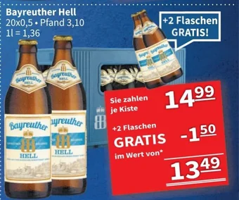 Anderl Getränke Bayreuther Hell 20x0,5L Angebot