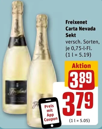 REWE Freixenet Carta Nevada Sekt 0,75 L-Fl. Angebot