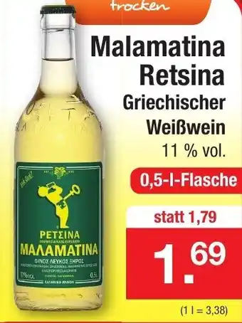 Zimmermann Malamatina Retsina 0,5L Angebot