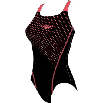 Intersport Speedo damen badeanzug medley logo mdlt af blk/red black/siren red 44 Angebot