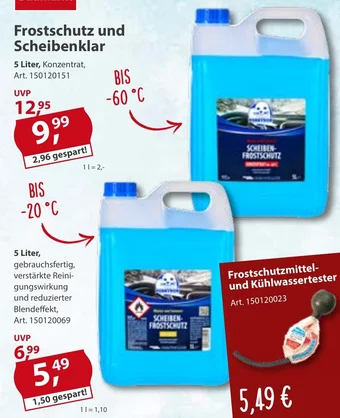 Sonderpreis Baumarkt Frostschutz und Scheibenklar 5 Liter Angebot