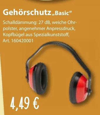 Sonderpreis Baumarkt Gehörschutz Basic Angebot