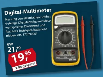 Sonderpreis Baumarkt Digital-Multimeter Angebot
