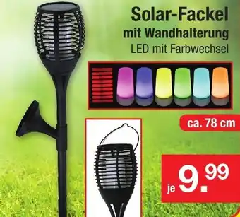 Zimmermann Solar Fackel mit Wandhalterung Angebot