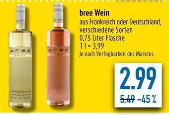 diska bree Wein 0,75 Liter Flasche Angebot