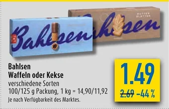 diska Bahlsen Waffeln oder Kekse 100/125g Angebot