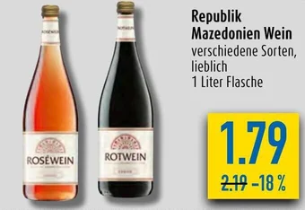 diska Republik Mazedonien Wein 1L Angebot