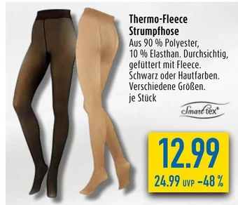 diska Smart tex Thermo-Fleece Strumpfhose Angebot