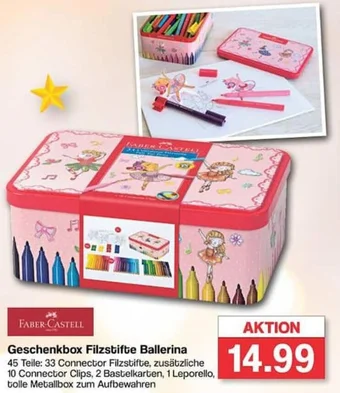 Famila Nord West FABER-CASTELL Geschenkbox Filzstifte Ballerina Angebot