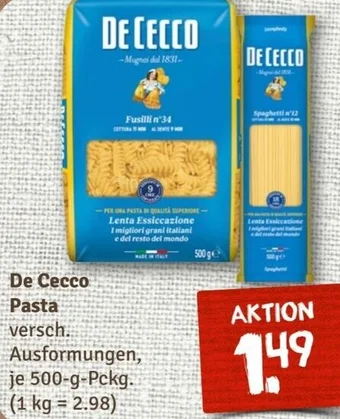 nahkauf De Cecco Pasta 500 g Pckg. Angebot