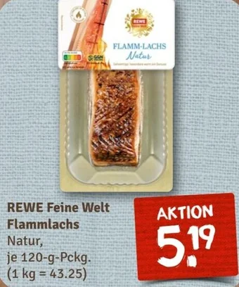 nahkauf REWE Feine Welt Flammlachs 120 g Pckg. Angebot