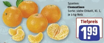 REWE Spanien Clementinen 1 kg Netz Angebot