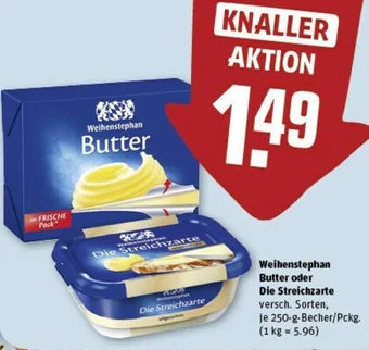 REWE Weihenstephan Butter oder Die Streichzarte 250 g Angebot