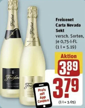 REWE Freixenet Carta Nevada Sekt 0,75 L-Fl. Angebot