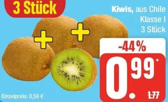 Edeka Kiwis, aus Chile 3 Stück Angebot