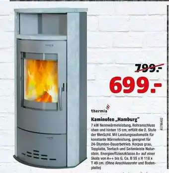 Hagebau Thermia Kaminofen „hamburg” Angebot