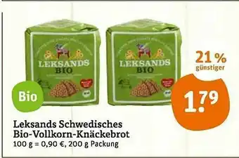 tegut Leksands Schwedisches Bio-vollkorn-knäckebrot Angebot