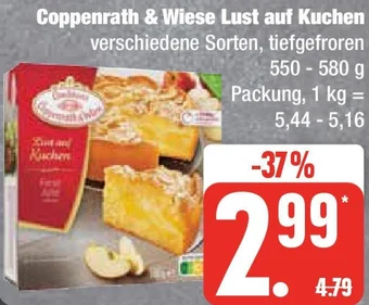 Edeka Coppenrath & Wiese Lust auf Kuchen 550-580 g Packung Angebot