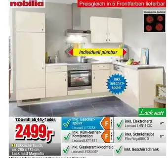 Möbelfundgrube Eckküche Touch Lack Matt Magnolia Angebot