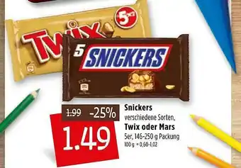 Kupsch Snicker, Twix Oder Mars Angebot