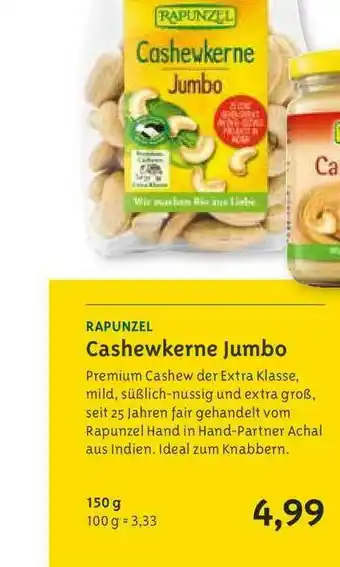 Biocompany Rapunzel Caschwkerne Jumbo Angebot