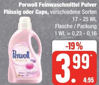 Edeka Perwoll Feinwaschmittel Pulver Flüssig oder Caps 17-25 WL Angebot