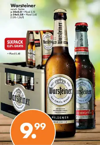 Trink und Spare Warsteiner 24x0,33/20x0,5L Angebot